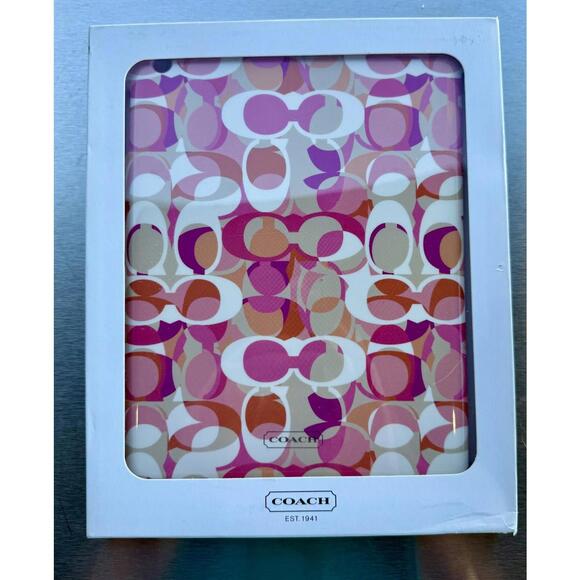 COACH Molded iPAD 2 3 4 Multi-color Pink Orange Cream White - Picture 5 of 17